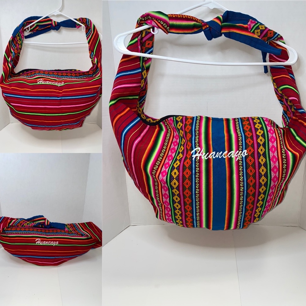 NWT Peruvian Handmade Rainbow Crossbody New
